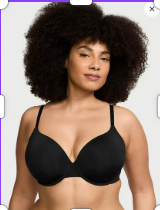 Brasier Victoria Secret  Cobertura Total Liso Forro Ligero  Negro  - 36 C